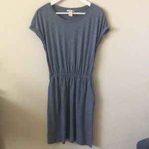 H&M Basics Heather Blue Cotton and Modal Dress
